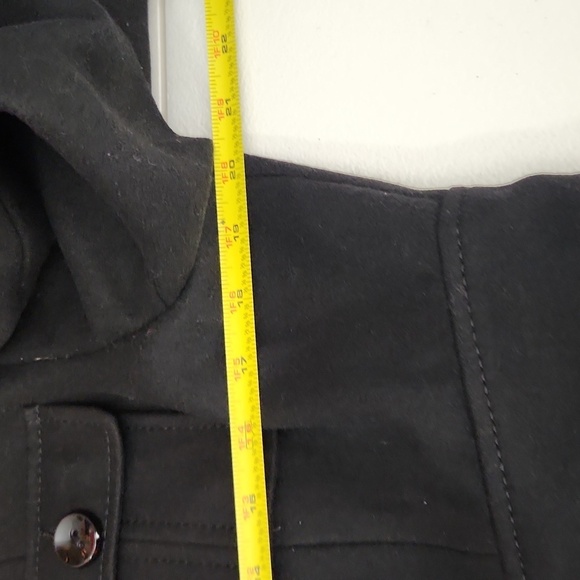 Kenneth Cole Reaction Womens Coat Size 12 Back Trench Wool Blend Black Jacket - Picture 15 of 15